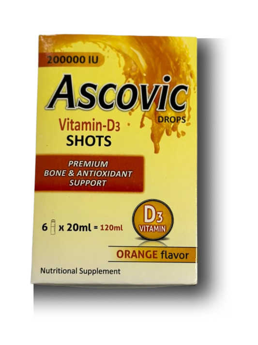 Ascovic Vitamin-D3 Drops (Orange Flavor)