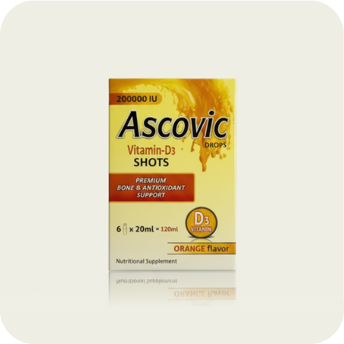 Ascovic Vitamin-D3 Drops (Orange Flavor)