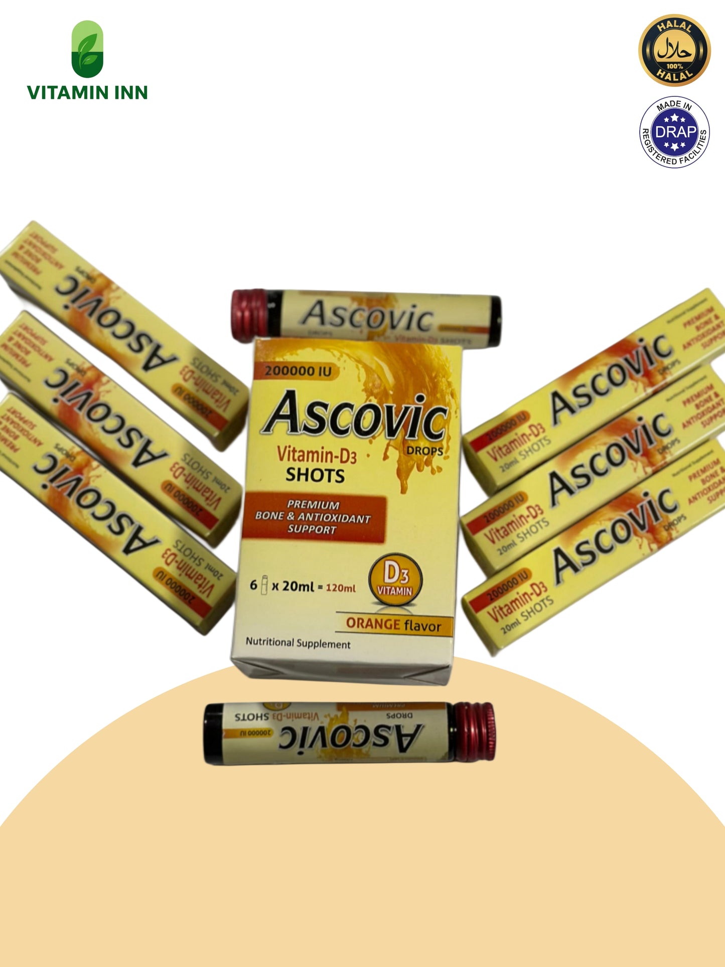Ascovic Vitamin-D3 Drops (Orange Flavor)